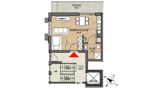 Alpenresidenz Garmisch-Partenkirchen | Wohnung 05 | Grundriss Erdgeschoss
